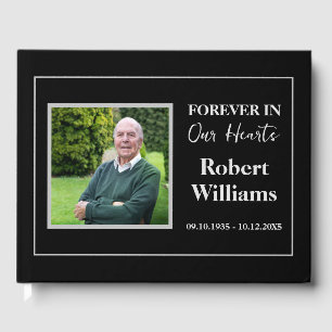 Minimalist Simple  Funeral Keepsake Mermorial  Guest Book