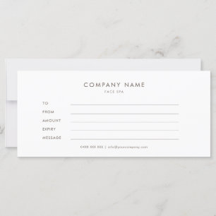Minimalist Simple Gift Certificate