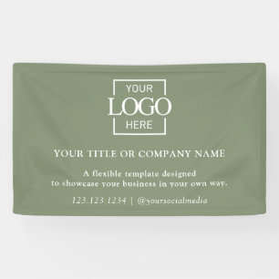 Minimalist Simple Green Business Logo Professional Banner