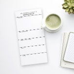 Minimalist Simple Grocery Shopping List Magnetic Notepad<br><div class="desc">Write your grocery list on this magnetic note pad for an easy way to plan your route through the store while shopping. The magnetic back sticks on your fridge, metal pantry door or whiteboard command centre. The simple, modern layout in clean black and white with sans serif fonts will appeal...</div>