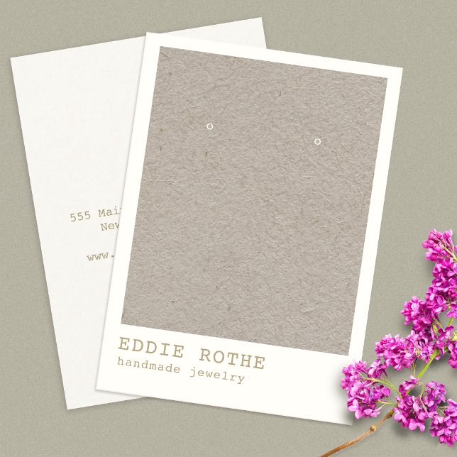 Minimalist Simple Kraft Earring  Jewelry Display Business Card (Creator Uploaded)