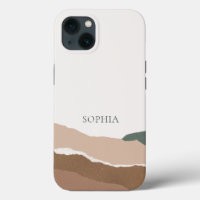 Minimalist Simple Landscape Torn Edge iPhone Case