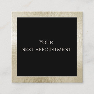 Minimalist simple luxury gold foil appointment card