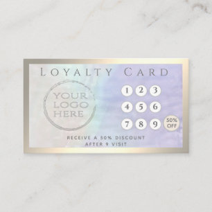 Minimalist simple luxury holographic custom logo loyalty card