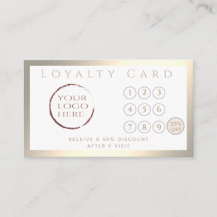 Minimalist simple luxury luminous custom logo loyalty card