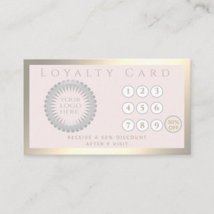 Minimalist simple luxury luminous custom logo loyalty card