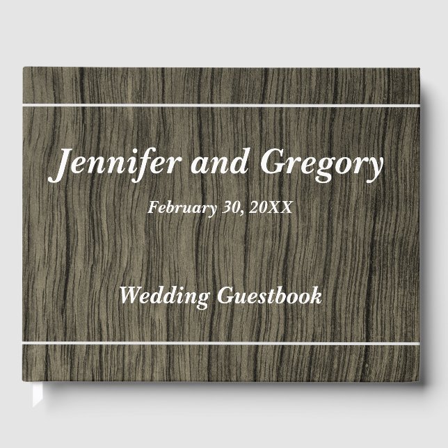 Minimalist, Simple Marriage Guest Book (Front)