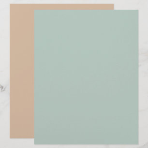 Minimalist Simple Mint Teal Brown Scrapbook Paper