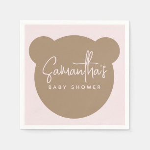 Minimalist simple modern Baby Shower Napkin