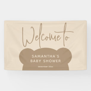 Minimalist simple modern Baby Shower welcome Banner