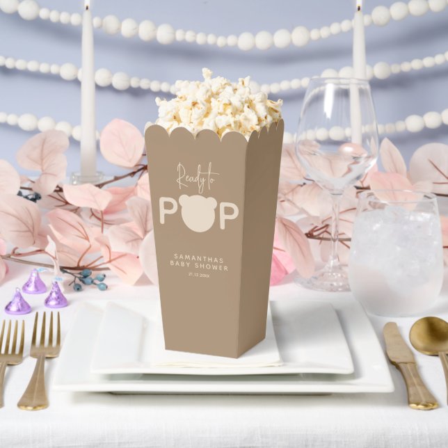 Minimalist simple modern bear Baby Shower  Favour  Box (Wedding)