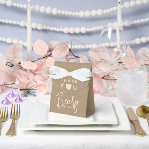 Minimalist simple modern bear Baby Shower  Favour  Box