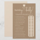 Minimalist simple modern bear Baby Shower Game 