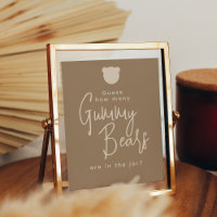 Minimalist simple modern Bear Baby Shower Game
