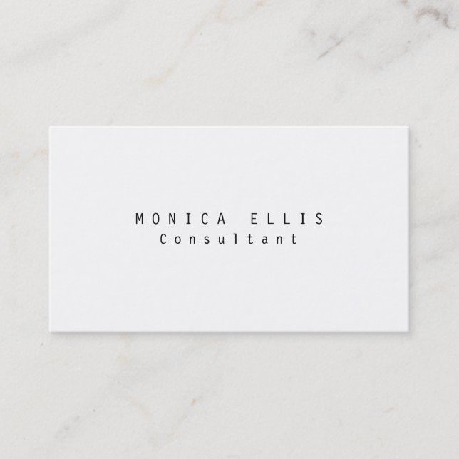 Minimalist Simple Modern Creative Plain Original Business Card (Front)