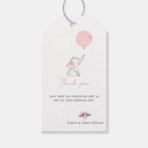 Minimalist simple modern elephant Baby Shower Gift Tags