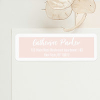 Minimalist Simple Modern Peach Puff And White