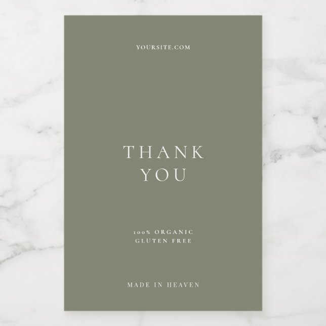 Minimalist Simple Modern Sage Body Butter Food Label (Single Label)