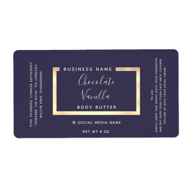 Minimalist simple modern typography gold frame  la (Front)