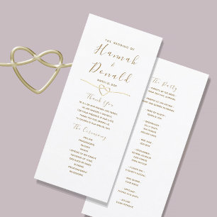 Minimalist Simple Modern Wedding Ceremony Program