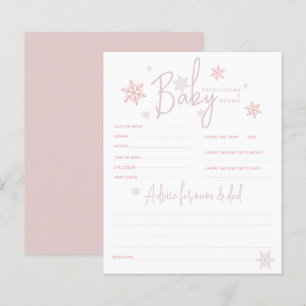 Minimalist simple modern winter Baby Shower Game