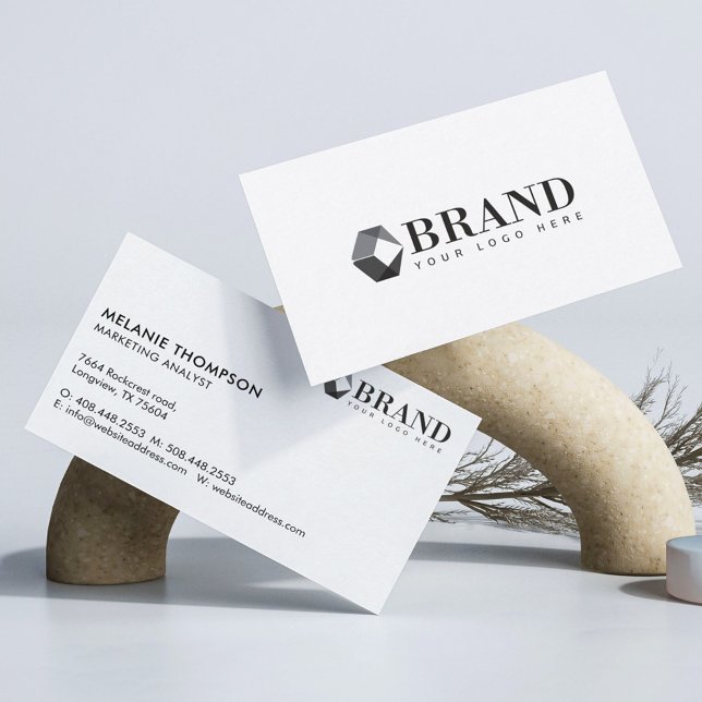 Minimalist Simple Modern Your Custom Company Logo Business Card (Creator Uploaded)