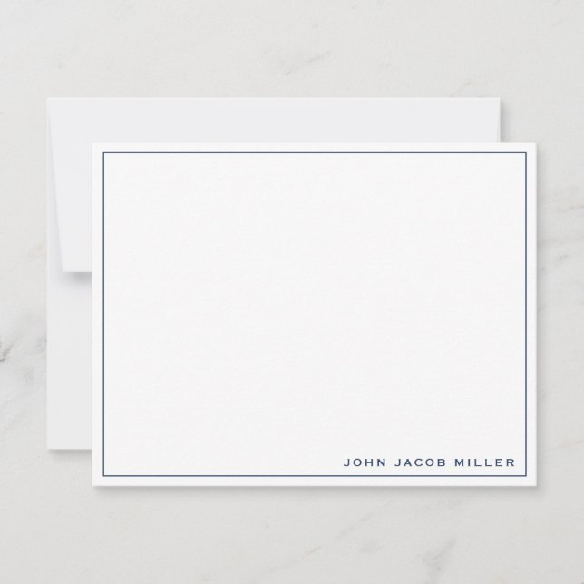 Minimalist Simple Navy Blue Card (Front)