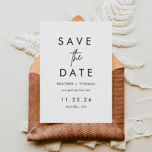 Minimalist Simple Non-Photo Wedding Save The Date