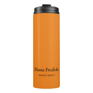 Minimalist simple orange business thermal tumbler
