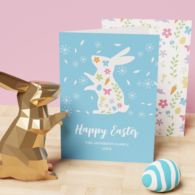 Minimalist Simple Pastel Easter Bunny Holiday Card (Minimalist Simple Pastel Easter Bunny Holiday Card)