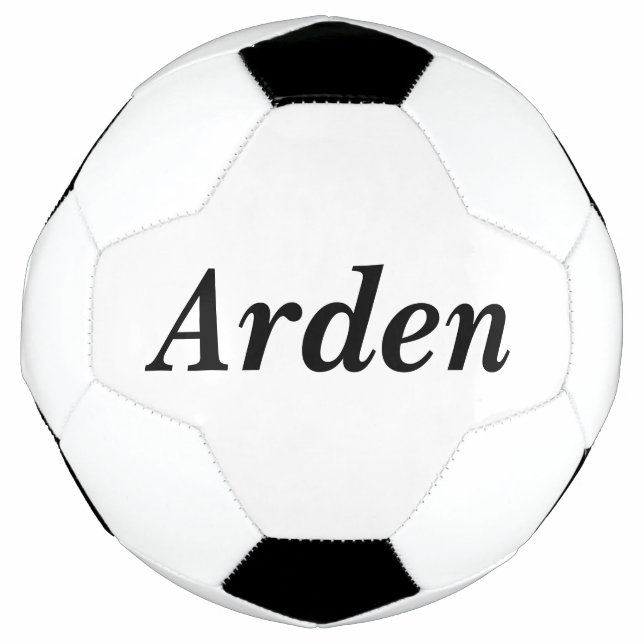 Minimalist Simple Personalised Names Football (Front)