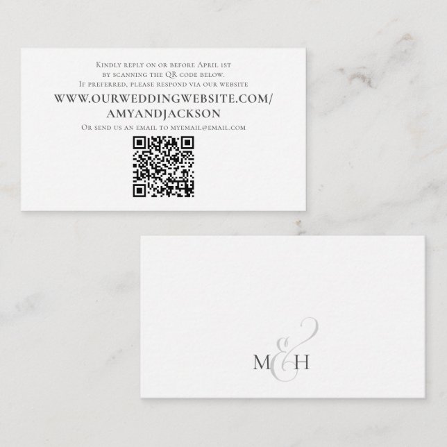 Minimalist Simple Photo QR Code Website Template (Front/Back)