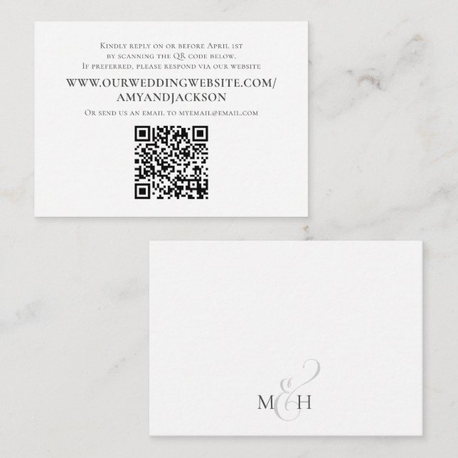 Minimalist Simple Photo QR Code Website Template (Front/Back)