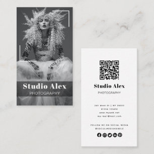 Minimalist Simple Photography Full Photo Business Card