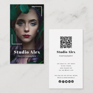 Minimalist Simple Photography Full Photo Business Card