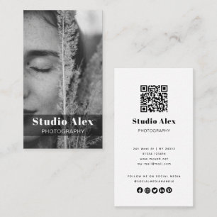 Minimalist Simple Photography Full Photo Business Card