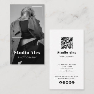 Minimalist Simple Photography Full Photo Business Card