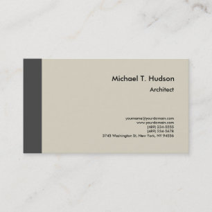 Minimalist Simple Plain Architect Modern Business Card