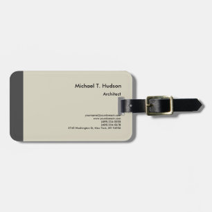 Minimalist Simple Plain Architect Modern Luggage Tag