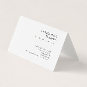 Minimalist Simple Plain Attorney at Law Business Card