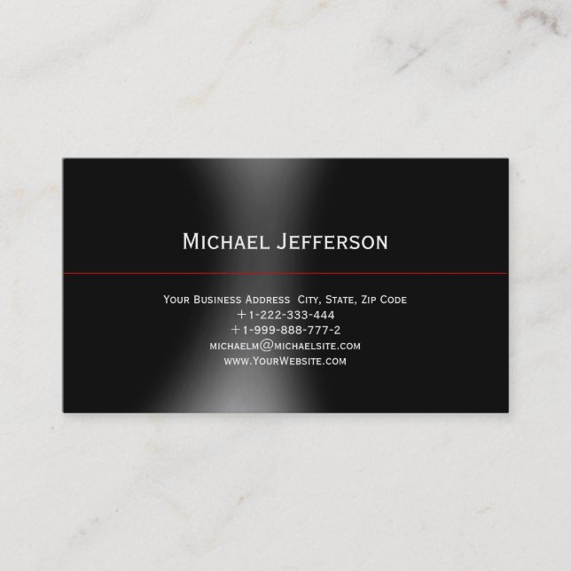 Minimalist Simple Plain Consultant Business Card (Front)