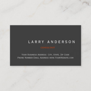 Minimalist Simple Plain Consultant Business Card
