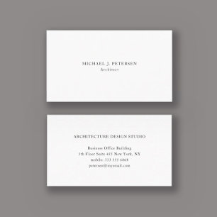 Minimalist simple plain professional template business card