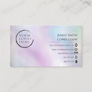 Minimalist simple professional holographic logo business card