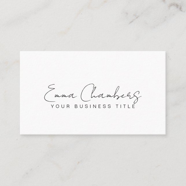 Minimalist Simple Professional Typography Business Card (Front)