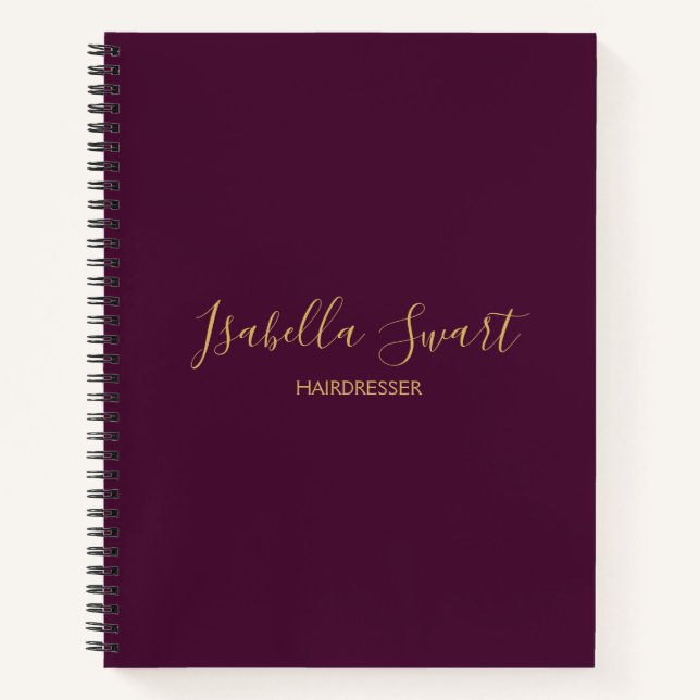 Minimalist simple purple business notebook (Front)