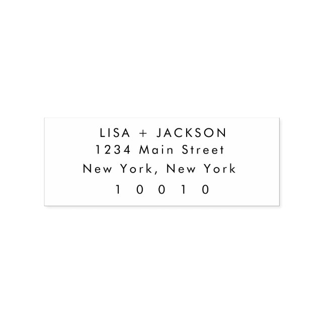 Minimalist Simple Return Address Rubber Stamp  (Imprint)