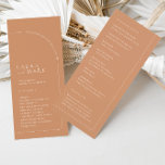 Minimalist Simple Rust Minimalist Wedding Programs<br><div class="desc">Designed to coordinate with for the «Arches Minimalist» Wedding Invitation Collection. To change details,  click «Details». To move the text or change the size,  font,  or colour,  click «Edit using Design Tool». View the collection link on this page to see all of the matching items in this beautiful design.</div>