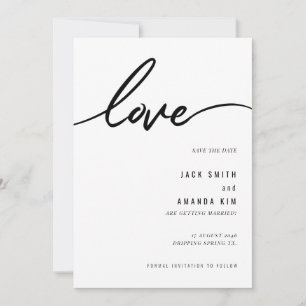 Minimalist Simple Script Wedding save the date