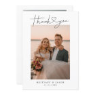 Minimalist Simple Script with Heart Wedding Photo